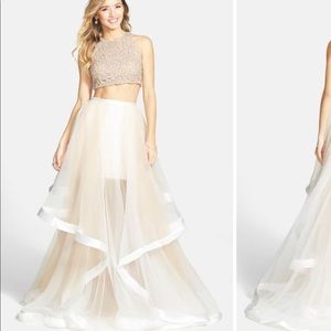 Terani couture two piece gown engagement formal